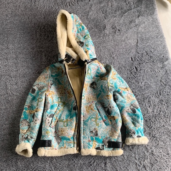 πHPπ Vintage Rare Penguin Shearling Leather Jacket/Coat size M - Picture 5 of 17